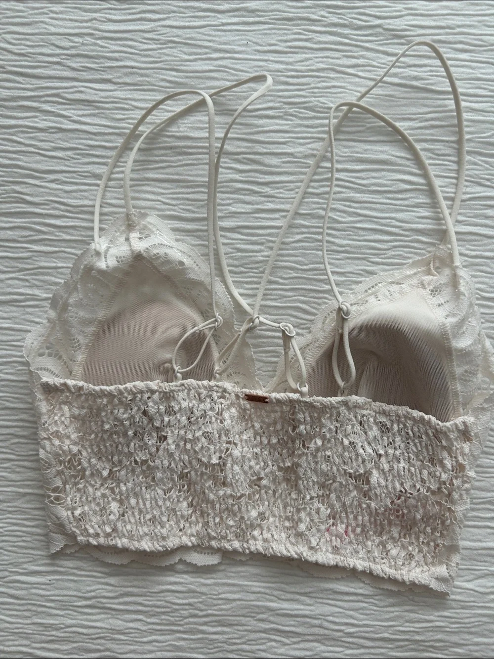 PINK Victoria's Secret White Lace Bralette